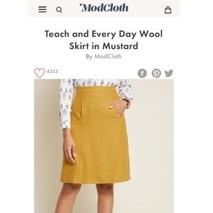 Mustard Pencil Skirt